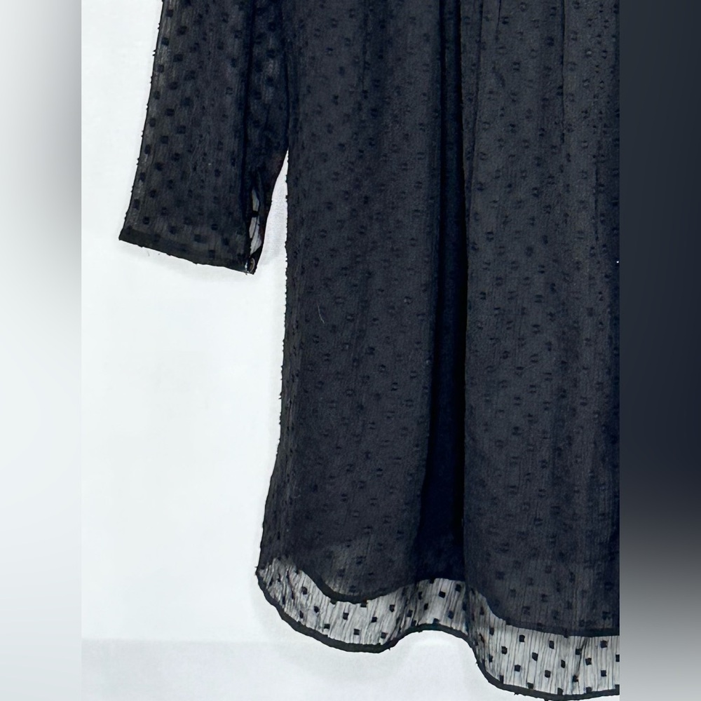 Zara Trafalic Collection Black Embroidered Swiss Dot‎ Dress Fairycore Boho Sz S - Picture 9 of 10